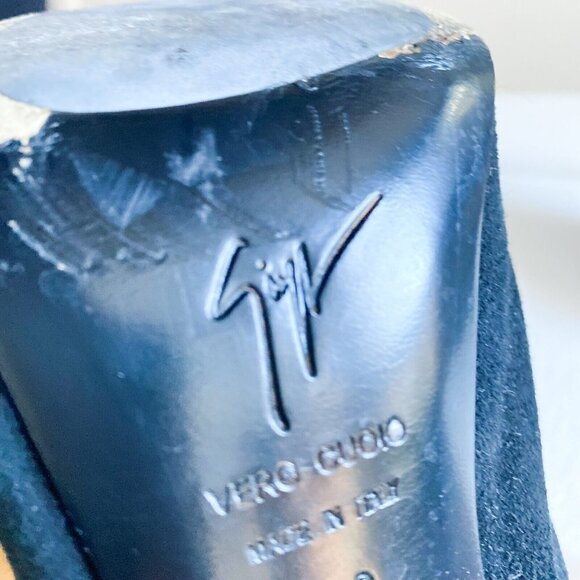 COPY - giuseppe zanotti Black Suede  High Heel Booties 39 - Picture 7 of 10